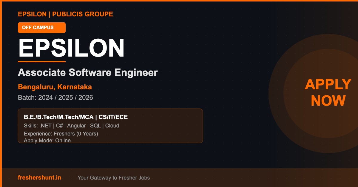 Epsilon (Publicis Groupe) Off Campus Drive 2026 - Epsilon Off Campus Drive 2026 | Associate Software Engineer | Bengaluru — Apply Now